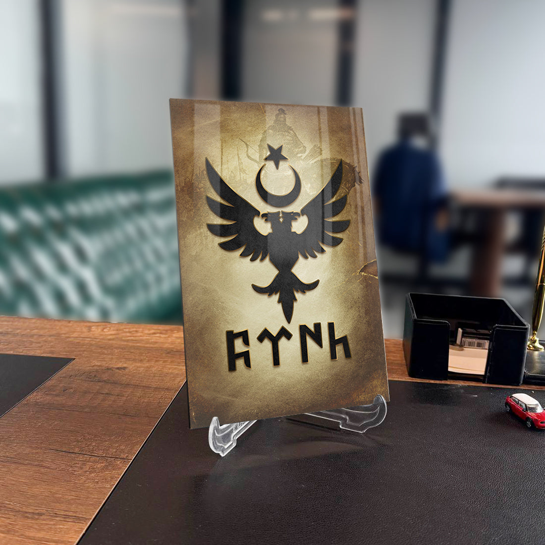 Çift Başlı Kartal Cam Tablo