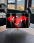 Kartal Türk Bayrağı 1 Cam Tablo