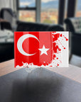 Türk Bayrağı 10 Cam Tablo