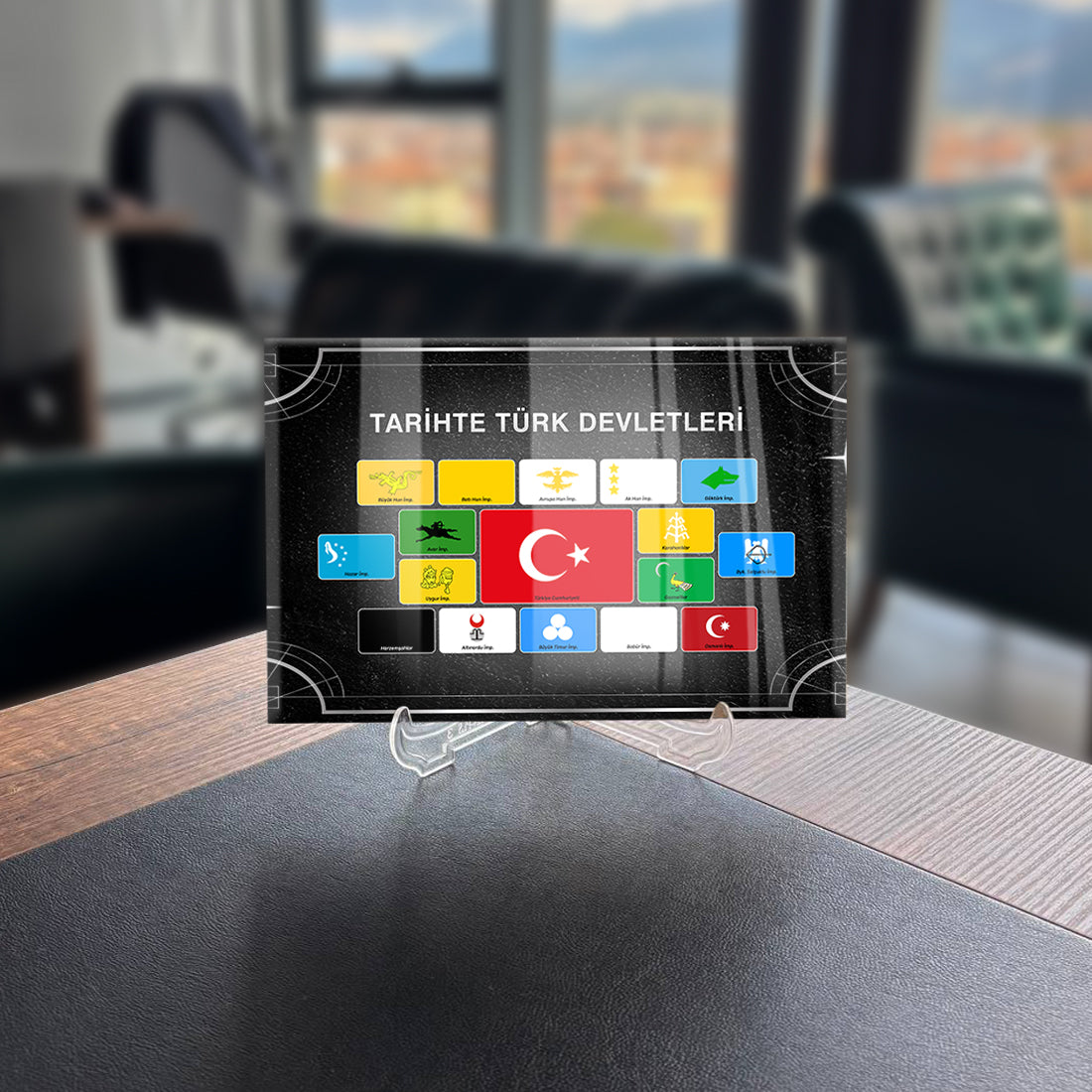 Tarihte Türk Devletleri 2 Cam Tablo