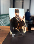 Atatürk 218 Cam Tablo showcasing high-quality UV printing on glass, perfect for elegant decor.