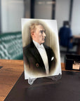 Atatürk 216 Cam Tablo, 4 mm kalınlıkta yüksek kaliteli temper camdan üretilmiş modern tasarım.