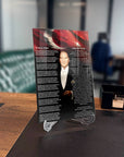 Atatürk İstiklal Marşı Gençliğe Hitabe cam tablo, modern ofis dekoru, UV baskı teknolojisi ile tasarlanmış.