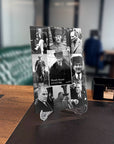 Atatürk 258 Cam Tablo featuring iconic images of Mustafa Kemal Atatürk in a stylish display.