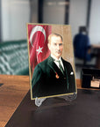Atatürk 174 Cam Tablo, SRD Concept dekoratif cam tablo, yüksek kaliteli UV baskı ile tasarlandı.