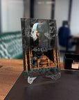 Fatih Sultan Mehmet Ayasofya 2 Cam Tablo; 1453 design on high-quality tempered glass display.