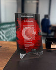 Gençliğe Hitabe 2 Cam Tablo, Türk bayrağı tasarımıyla şık ve modern dekoratif ürün.