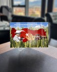 Atatürk 146 Cam Tablo with Turkey flag design and farming theme, showcasing agricultural heritage.