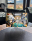 Fatih Sultan Mehmet Ayasofya 1 Cam Tablo, 4mm thick tempered glass with UV printing, high quality design for home decor.