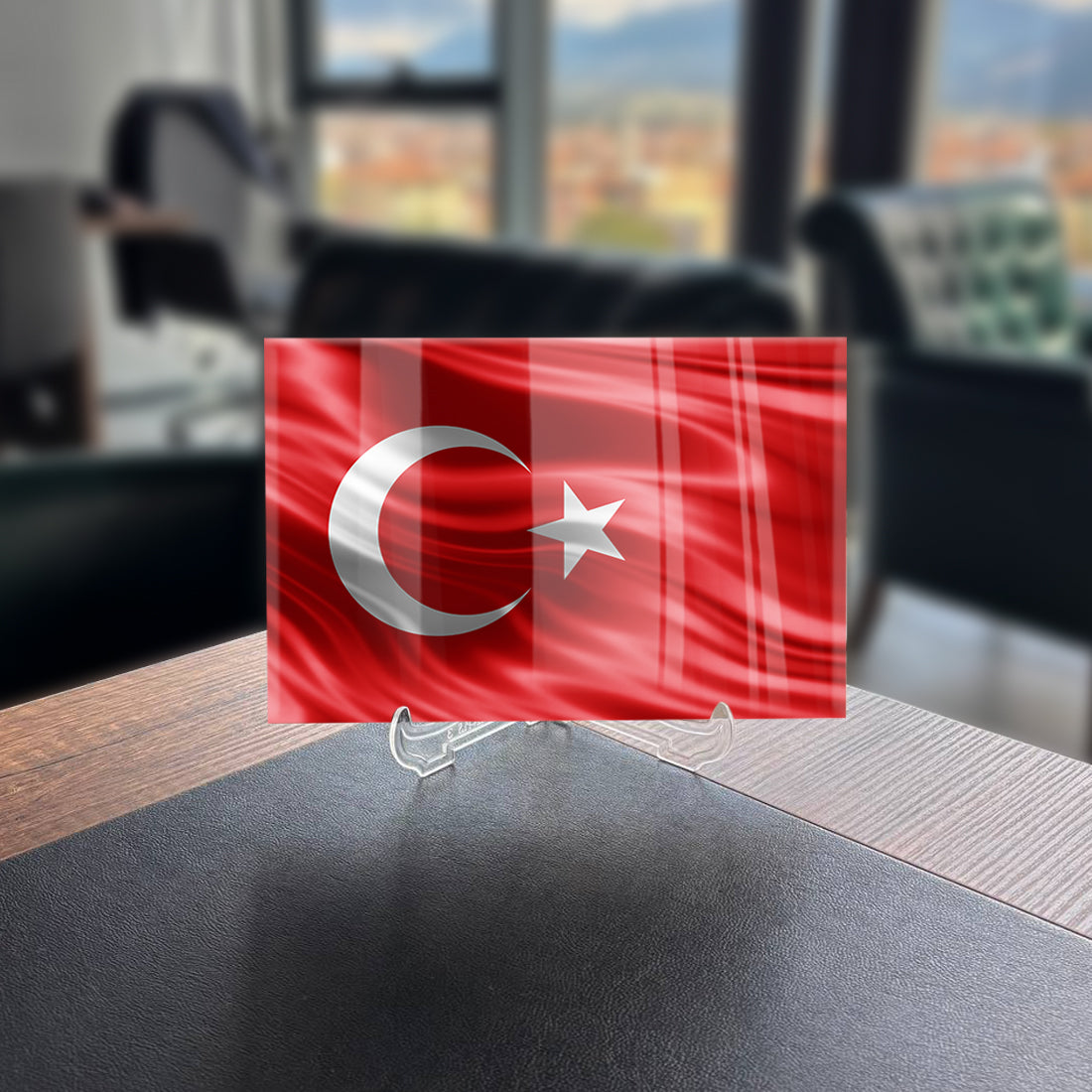 Türk Bayrağı 7 Cam Tablo