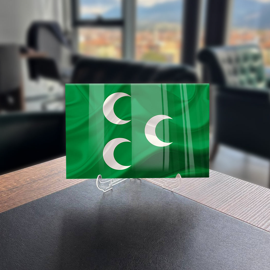 Osmanlı Bayrağı Cam Tablo