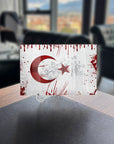 Kanlı Bayrak Cam Tablo