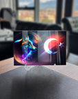 Bozkurt Üç Hilal 4 Cam Tablo, modern tasarım, UV baskılı, yüksek kaliteli temper cam.