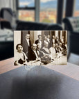 Atatürk 214 Cam Tablo, özel tasarım fotoğraf, şıklık ve zarafet ile masa dekoru.