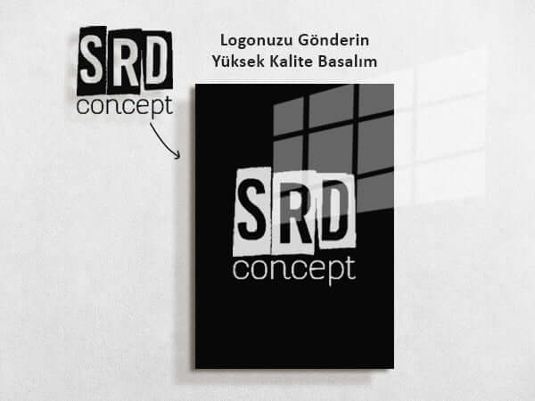 SRD concept logo design on a black background with high-quality print invitation.