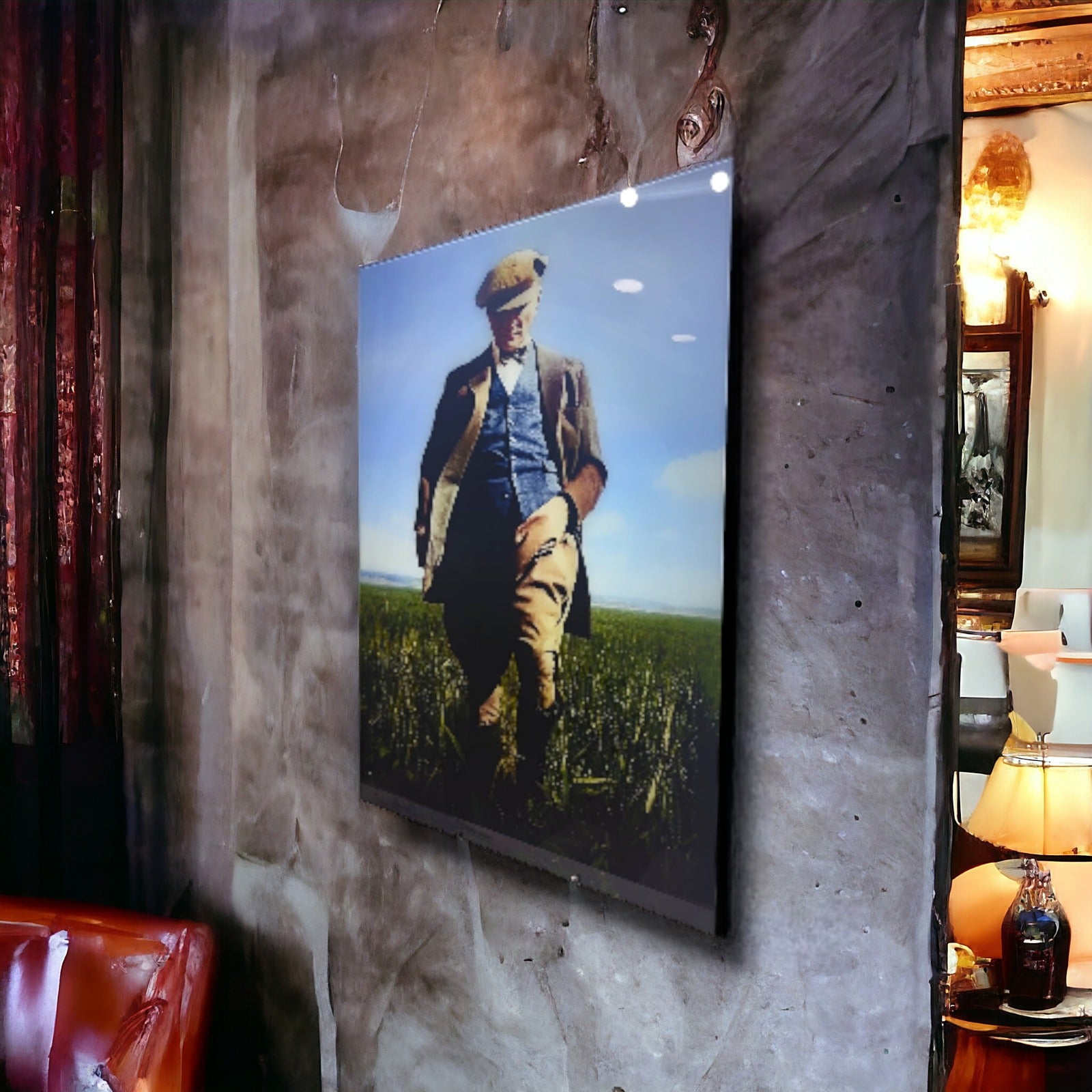 Atatürk 39 Cam Tablo, modern iç mekan dekorasyonu için şık ve dayanıklı cam tablo.