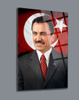 Muhsin Yazıcıoğlu Bayrak Cam Tablo, şık tasarım, UV baskı ile yüksek kaliteli camda, 4 mm kalınlığında.
