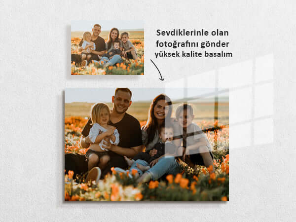 A family portrait outdoors among flowers, showcasing a happy moment together with children.