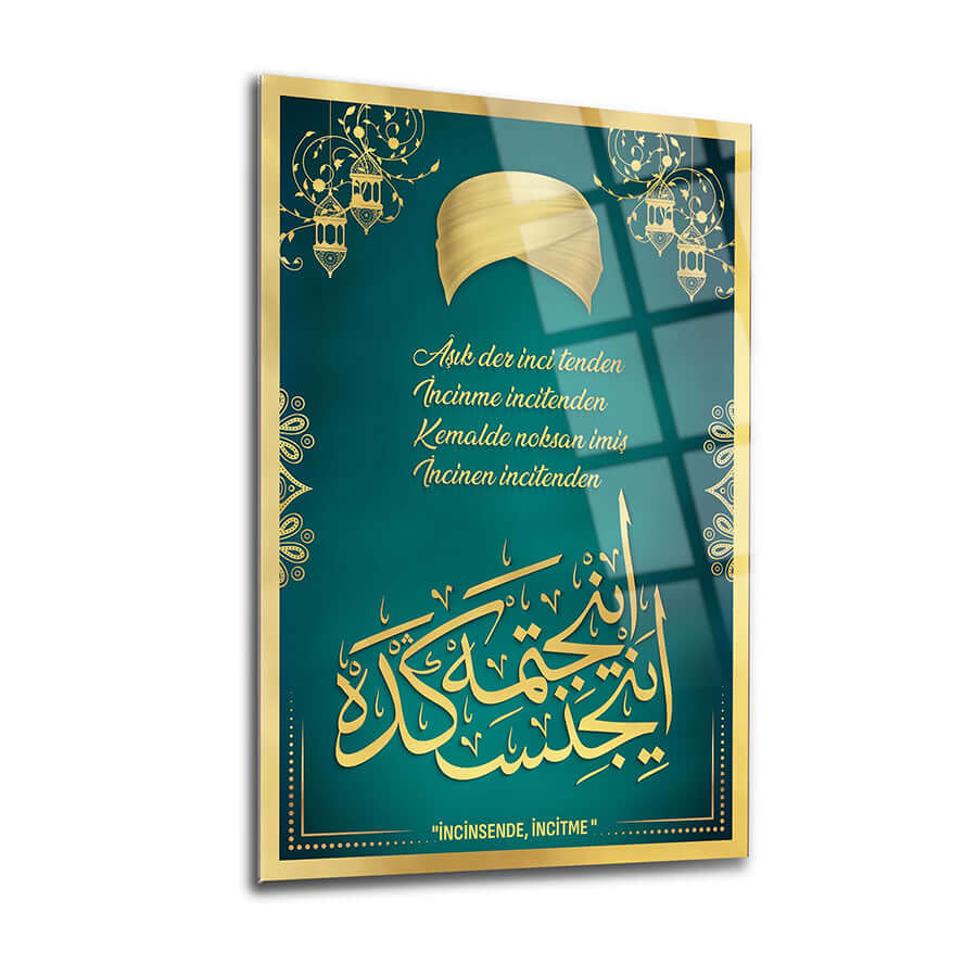 İncinsende İncitme Cam Tablo - SRD Concept, UV baskı teknolojisiyle özel tasarlanmış yüksek kaliteli tablo.