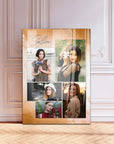 Personalized photo collage with portraits featuring stylish women, elegantly designed for home decor.