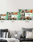Kişiye özel tasarım cam tablolar, farklı boyutlarıyla modern yaşam alanı dekorasyonu.