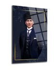 Atatürk 123 Cam Tablo, şık tasarım, dayanıklı cam, UV baskı, modern dekorasyon için ideal.