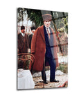 Elegant Atatürk 126 Cam Tablo showcasing a historical image with vibrant detail and UV printing on glass.