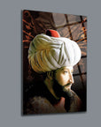 Fatih Sultan Mehmet glass wall art by SRD Concept, featuring high-quality UV printing on durable tempered glass.