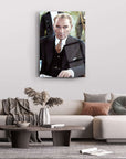 Atatürk 144 Cam Tablo, yüksek kaliteli temperli camdan özel tasarım dekorasyon ile modern oturma odası.