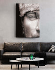 Atatürk 154 Cam Tablo in stylish living room setting with modern couch and table.