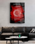 Gençliğe Hitabe 2 Cam Tablo, modern tasarım, UV baskı, dayanıklı cam, şık dekorasyon, Türkiye temalı eser.