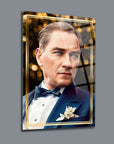 Atatürk Yapay Zeka 20 Cam Tablo, yüksek kaliteli UV baskı ile tasarlanmış, modern şık görünüm.