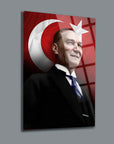 Atatürk 162 Cam Tablo - şık cam tablo, UV baskı, yüksek kaliteli ve şıklığıyla dekorasyon için ideal