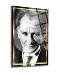 Atatürk 165 Cam Tablo, 4 mm kalınlığında temper cam, yüksek kaliteli UV baskı, özel tasarım.
