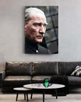 Artistic Cam Tablo featuring a serious man, enhancing contemporary interior decor.