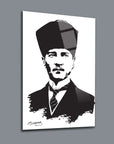 Atatürk 175 Cam Tablo, yüksek kaliteli temperli cam, modern tasarım, şık ve dayanıklı dekorasyon.