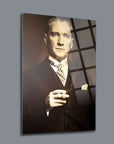 Atatürk 193 Cam Tablo - Şık ve zarif uv baskılı temperli cam tablo, modern dekorasyon için ideal.