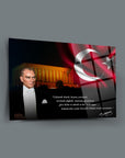 Atatürk 204 Cam Tablo, yüksek kaliteli cam tablo, özel tasarım, temper işlemi, UV baskı