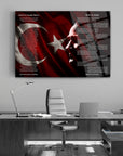 Atatürk İstiklal Marşı Gençliğe Hitabe 2 Cam Tablo