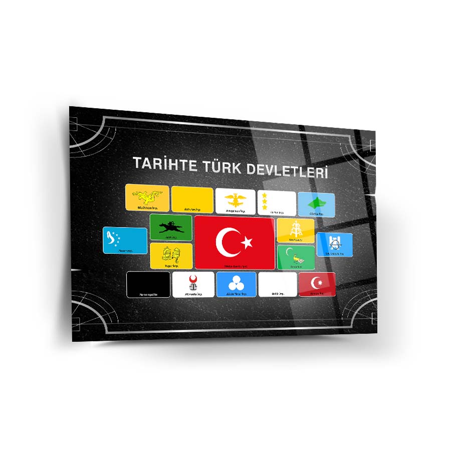 Tarihte Türk Devletleri 2 Cam Tablo