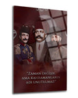 Enver Talat Cemal Paşalar Cam Tablo, UV baskı ile özel tasarlanmış yüksek kaliteli temperli cam.