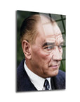 Atatürk 227 Cam Tablo, özel tasarım, 4 mm kalınlıkta temperli cam, UV baskı, modern dekorasyon