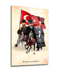 Atatürk 236 Cam Tablo, özel tasarım cam tablo, %100 UV baskı ile yapılmıştır.