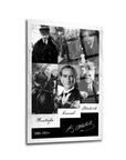Atatürk 239 Cam Tablo featuring iconic images of Mustafa Kemal Atatürk with artistic UV print on tempered glass.