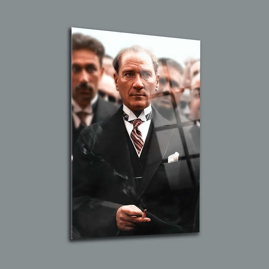 Atatürk 242 Cam Tablo - SRD Concept high-quality glass artwork featuring unique UV print design.
