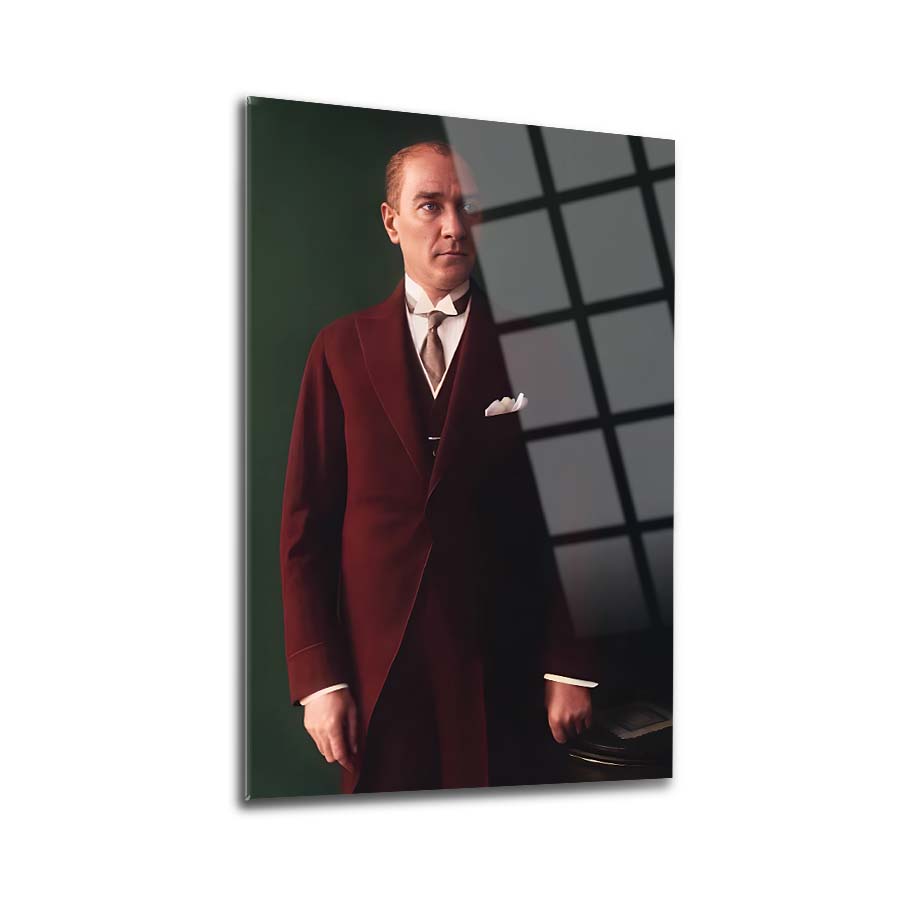 Atatürk 243 Cam Tablo - özel tasarım cam tablo, 4 mm temperli cam, UV baskı ile yüksek kaliteli görüntü.