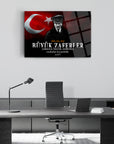 Atatürk 250 Cam Tablo, UV baskılı yüksek kaliteli cam sanat eserinin ofis dekoru.