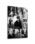Atatürk 258 Cam Tablo, temperlenmiş cam yüzeyde özel UV baskı ile tasarlanmış dekoratif tablo.