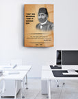Muallim Naci cam tablo, ofis dekoru olarak tasarlanmış, tarihi sanat eseri görünümüyle dikkat çekiyor.