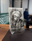 Fatih Sultan Mehmet Karakalem Cam Tablo